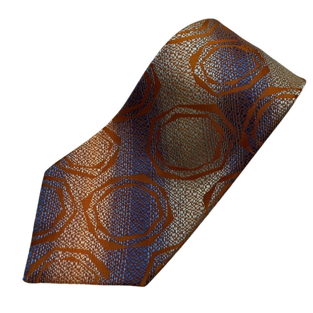 Vtg Wembley Men's Tie Necktie Wide Wemlon Polyester Purple Orange Blue Mod Disco
